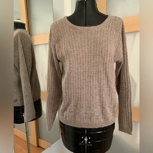 Ribbed Wool Longsleeve Knit Sweater